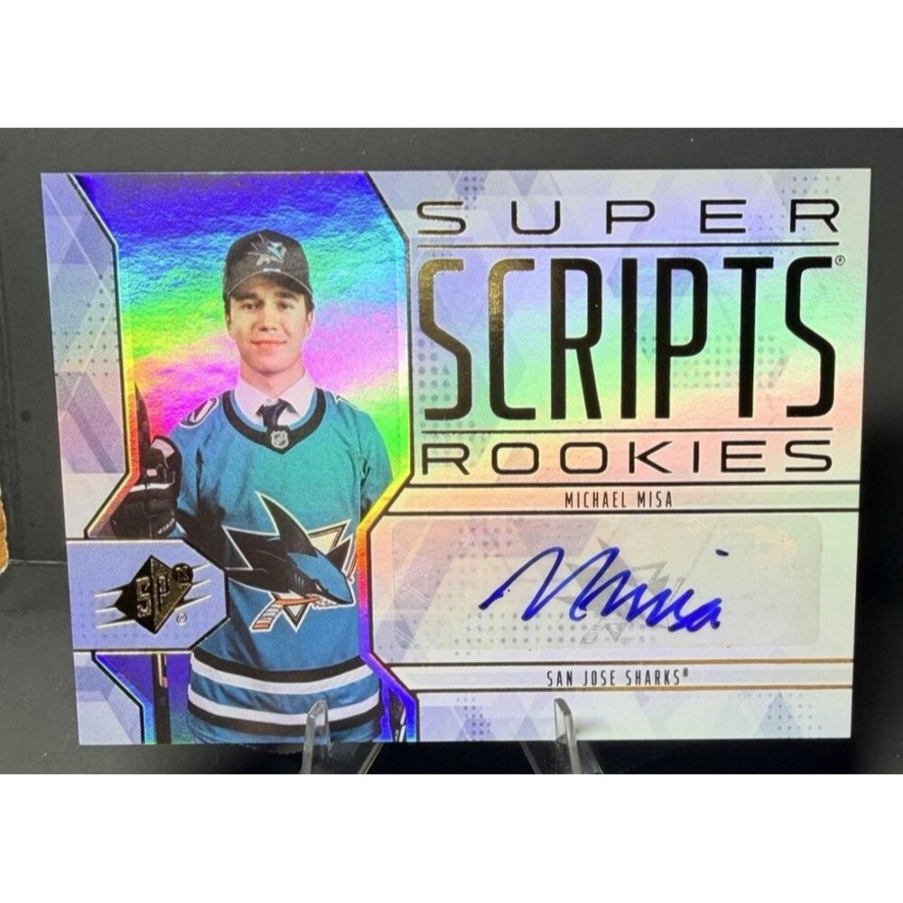 MICHAEL MISA Upper Deck 2025-26 SPx Super Scripts Rookies AUTO SSR-MM Sharks SSP